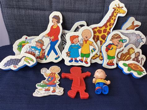 Vintage Caillou Mixed Collectible Toys Bath Sponges Magnet - Etsy