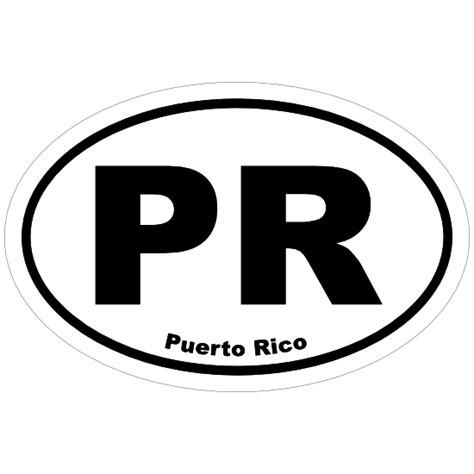 Puerto Rico Pr Oval Sticker