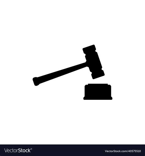 Justice hammer icon design template isolated Vector Image