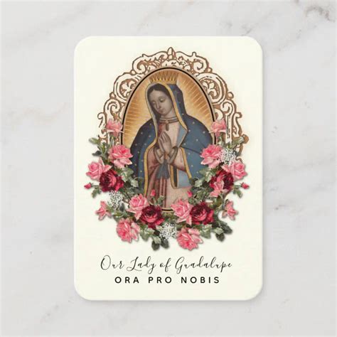 Guadalupe Virgin Mary Spanish Prayer Holy Card | Zazzle