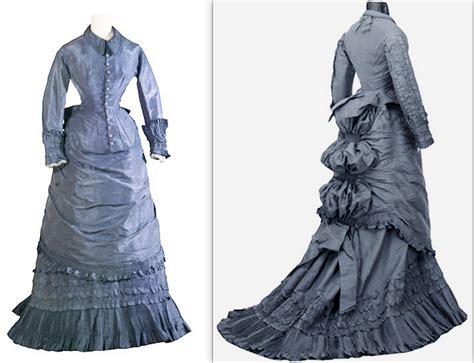 1870 Day Dress silk taffeta | Vintage attire, Victorian fashion, 1800s fashion