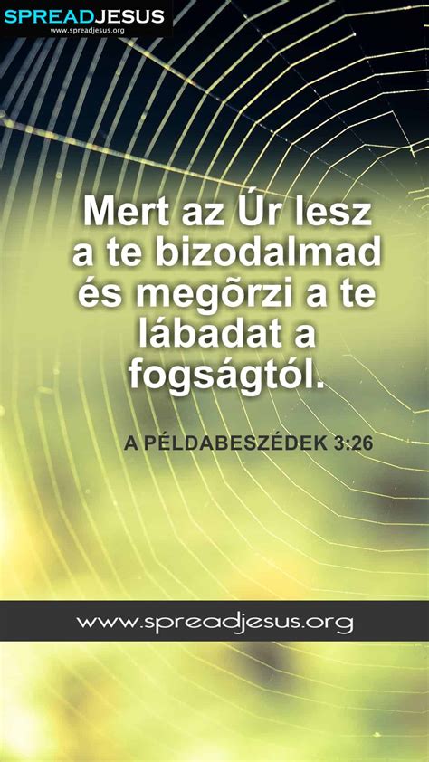 Proverbs 3:26 Hungarian Bible Quotes A PÉLDABESZÉDEK 3:26 Mobile Wallpaper, Facebook cover, HD ...