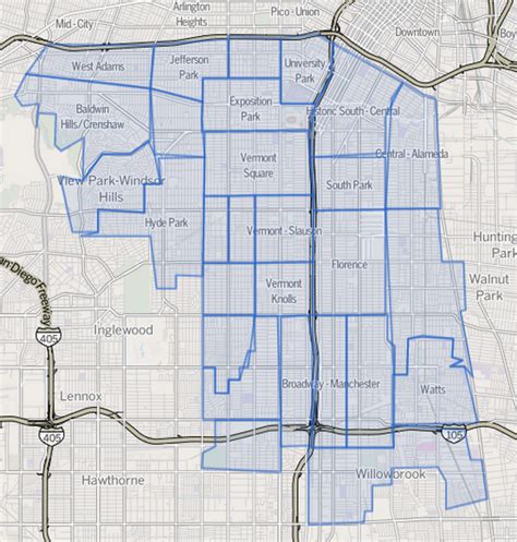 South Central Los Angeles Map ~ CINEMERGENTE