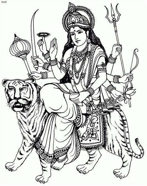 The best free Durga coloring page images. Download from 10 free coloring pages of Durga at ...