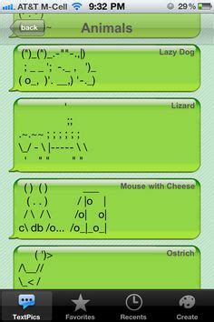 12 Animal Symbols Font Images - Art Using Text Message Symbols, Text ...