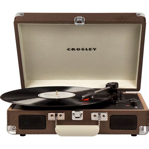 Best Buy: Crosley Cruiser Deluxe Bluetooth Portable Turntable Tweed ...