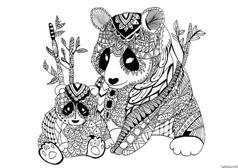 Animal Panda Tattoo Mandala Coloring Page » Turkau