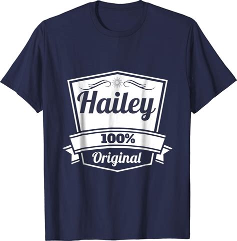 Amazon.com: Hailey Gift Shirt / Hailey Personalized Name Birthday TShirt: Clothing