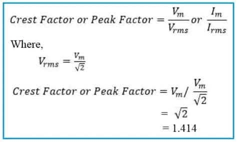 Crest Factor & Form Factor Formulas with Calculators Guide