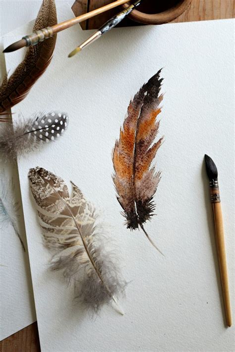 How to Paint a Watercolor Feather