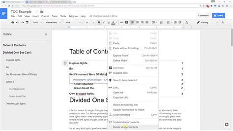 Apa Table Of Contents Google Docs : Page Numbers Now In Table Of Contents In Google Docs Youtube ...