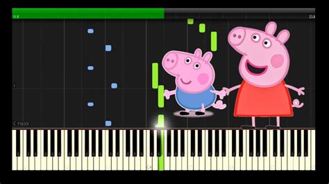 Peppa Pig Main Theme Song | Piano tutorial | Synthesia - YouTube