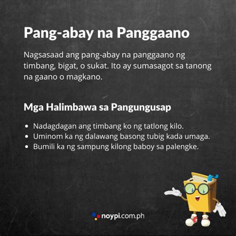 Pang-abay Na Panggaano Halimbawa Pangungusap