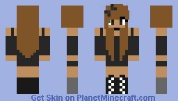 Girl in a black dress *Minecraft Monster School- Flirting* Minecraft Skin