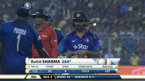 Rohit Sharma blasts 264 from 172 balls as India score 404 against Sri ...