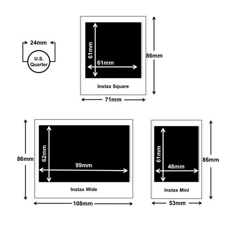 Instax Photo Size Comparison (Square vs. Wide vs. Mini) : r/instax