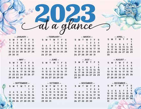 2023 12 Month Printable Calendar Printable Calendar 2023 | Images and Photos finder