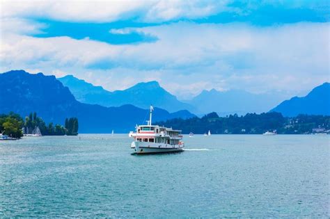 Premium Photo | Tourist cruise boat lucerne lake