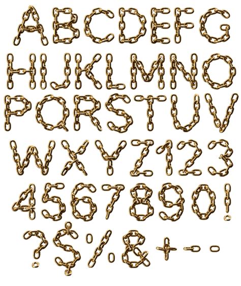 Golden Chain Font - Precious OpenType alphabet | Handmadefont.com