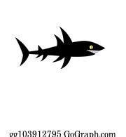 900+ Black Shark Silhouette Vector Illustration Cartoon | Royalty Free - GoGraph