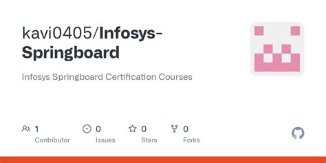 GitHub - kavi0405/Infosys-Springboard: Infosys Springboard Certification Courses