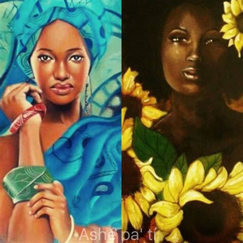 Las dos aguas, Yemaya & Oshun. | Mitología africana, Arte africana, Africanas