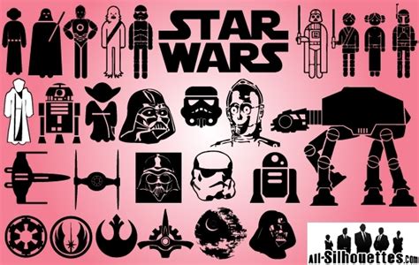 Free Vectors: Starwars Day Icon Pack | All-Silhouettes