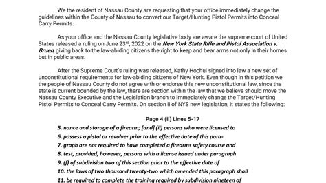 Petition · Nassau County Residents Demand Change to their Pistol ...