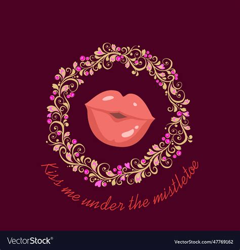 Funny banner with decorative gold wreath Vector Image