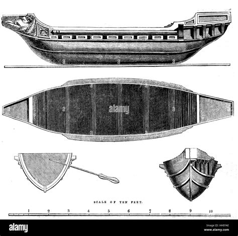 Cross section of an ancient Roman galley. Dated 2nd Century BC Stock Photo - Alamy