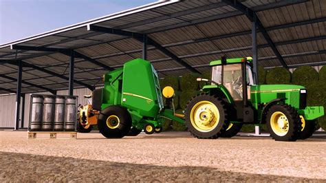 John Deere 560M with Net Wrap Addon v1.0 FS22 Mod | Farming Simulator 22 Mod