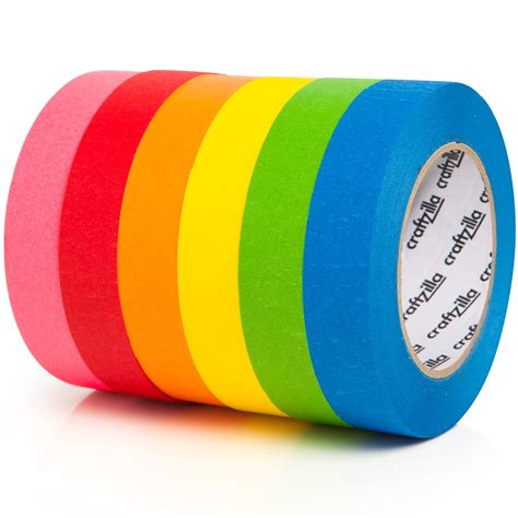 Buy Craftzilla Colored ing Tape – 6 Color ing Tape Rolls – 990 Feet x 1 ...