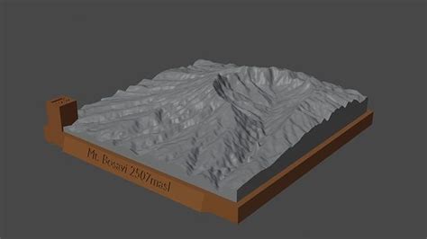 Mount Bosavi 3D model 3D printable | CGTrader