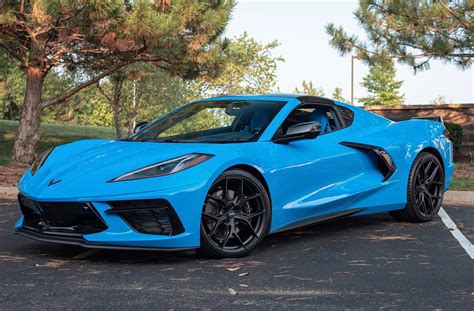 Chevrolet Corvette C8 Stingray Rapid Blue Vossen HF-5 Wheel | Wheel Front