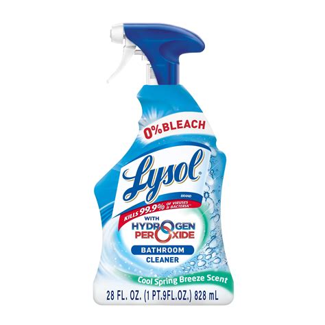 Lysol Bleach Free Hydrogen Peroxide Bathroom Cleaner Spray, Fresh, 28oz - Walmart.com