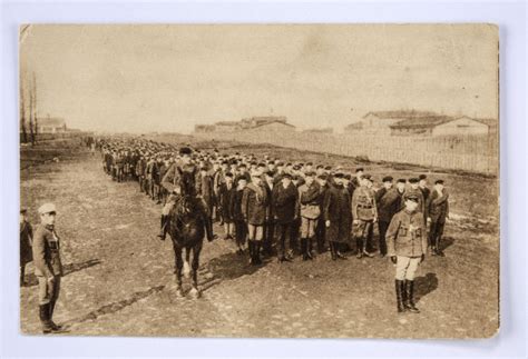 Postcard - Marching column during exercises (1917) ML/H/2177/9 – In museums