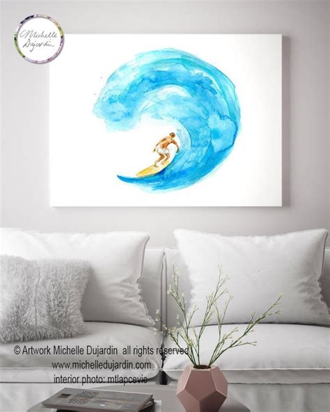 Wavesurfer Art, Surf Watercolor Painting, Fine Art Print, Wave Art ...