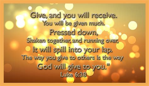 Verse of the Day - Luke 6:38 KJV - Highland Park Baptist Church - Lenoir City, Tennessee