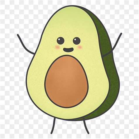 Cartoon avocado png sticker, fruit | Free PNG - rawpixel