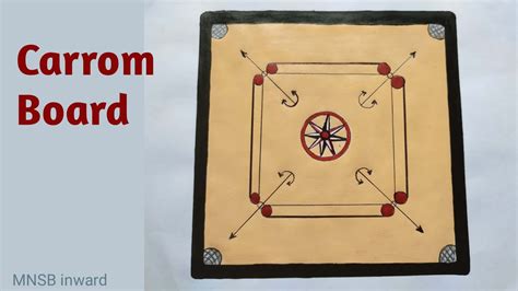 How to Draw Carrom Board easily / Carrom Board Drawing / Carrom Board ...