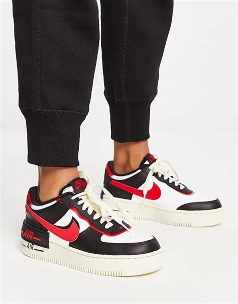 Nike AF1 Shadow in black and red | ASOS