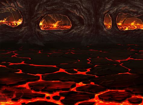 Lava Cave Battle Background by lokiie1984 on DeviantArt