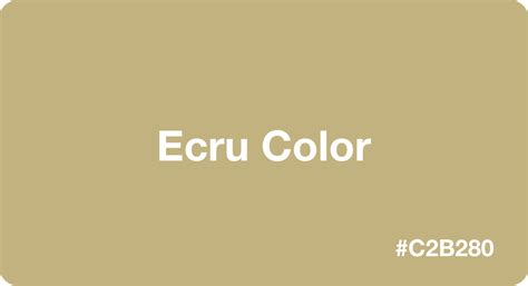 Ecru Color: Best Practices, Color Codes, Palettes & More!