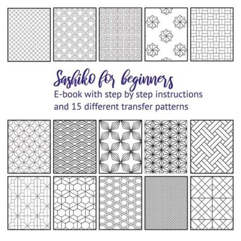 Sashiko patterns PDF with instructions - Studio Koekoek