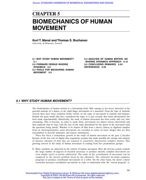 (PDF) Biomechanics of Human Movement