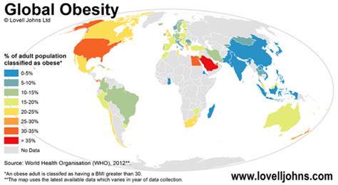 World Obesity Map - Lovell Johns