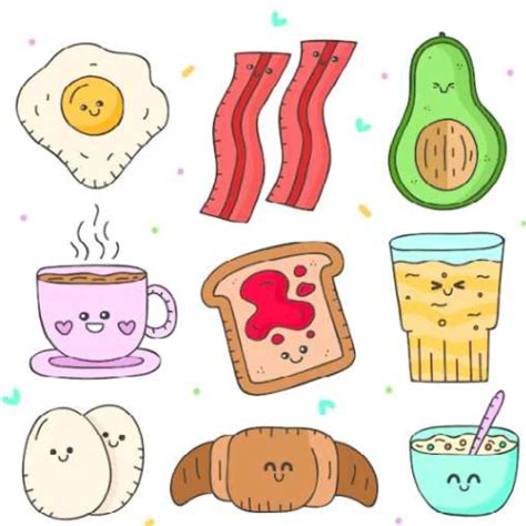 Aesthetic Kawaii Food Stickers | Journalchamps