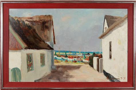 Hans Michaelson - Hans Michaelson Oil Paint on Canvas "Seelandschaft ...