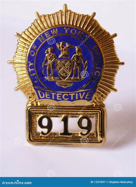 Nypd Police Detective Badge Stock Image - Image of finest, enforcement ...