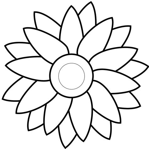 Sunflower Clip Art Black And White - Cliparts.co